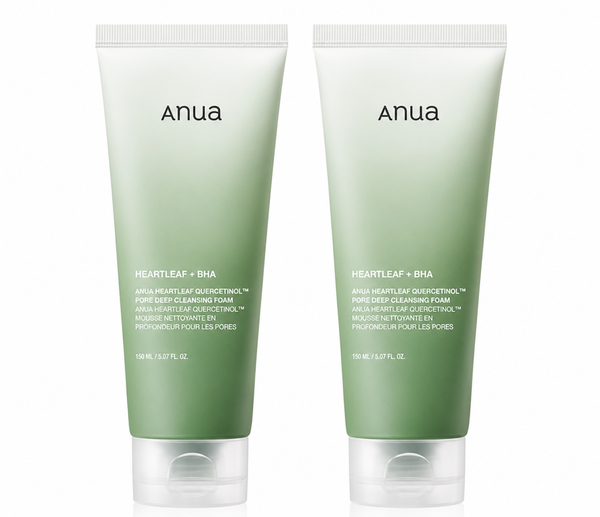 x2 Pcs Anua Heartleaf Quercetinol Pore Deep Cleansing Foam (2 x 150ml)